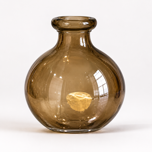 Amber Orb Vase