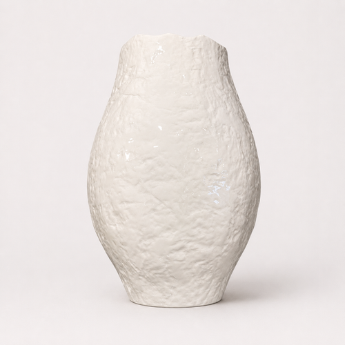 Ivory Stone Vase